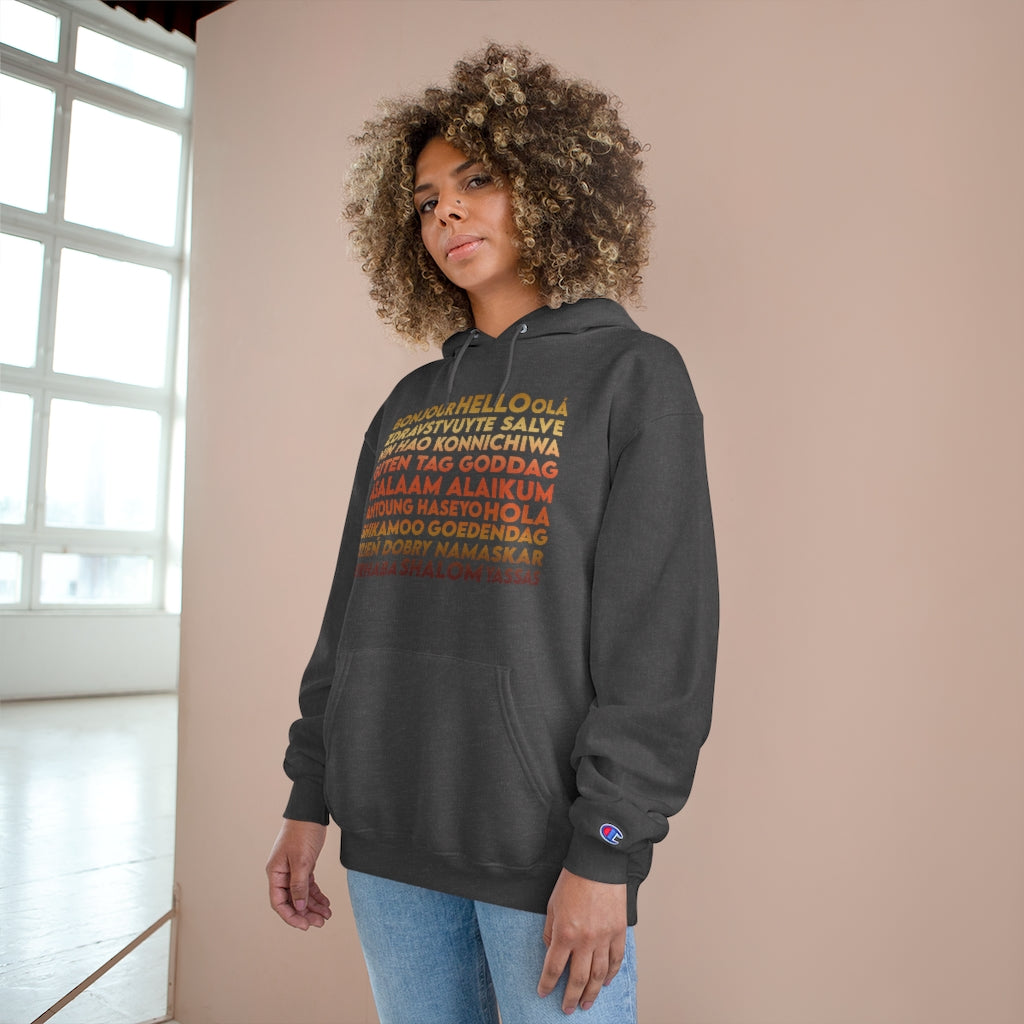 Hello - Unisex Champion Hoodie