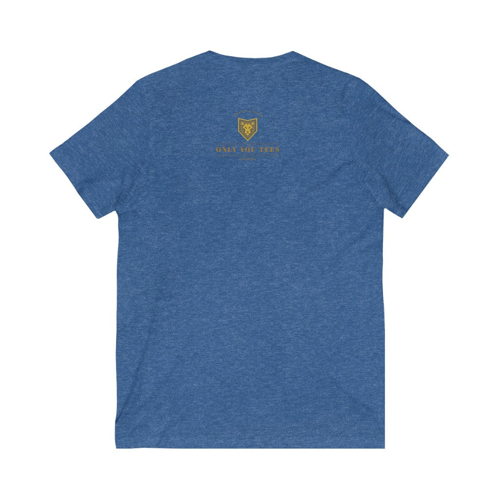 Hello - Unisex Jersey Short Sleeve V-Neck Tee