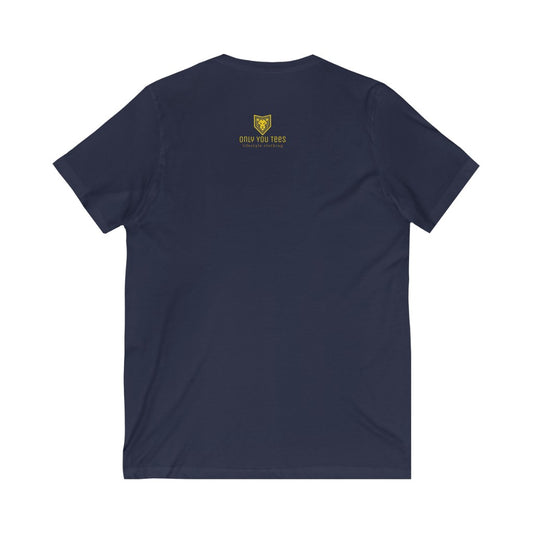 Courage - Unisex Jersey Short Sleeve V-Neck T-Shirt