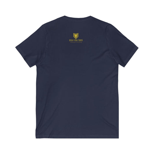 Courage - Unisex Jersey Short Sleeve V-Neck T-Shirt